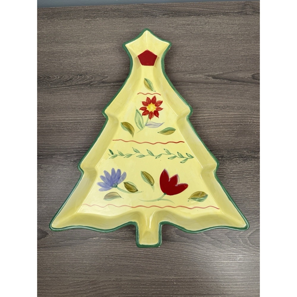 Large Tree Shaped Dish Napoli Stoneware By Pfaltzgraff